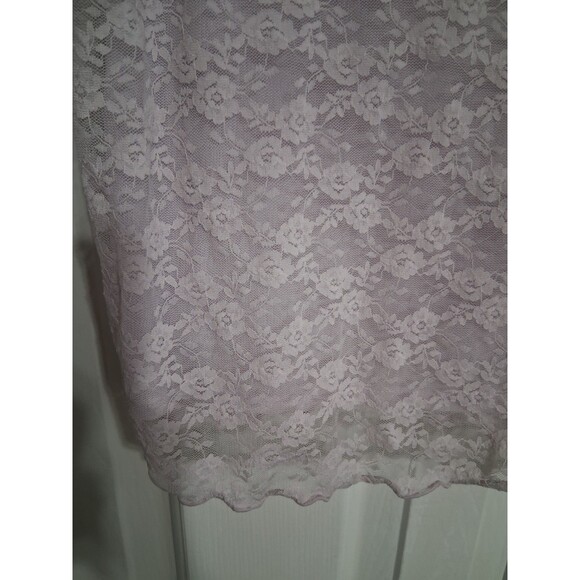 NWT Women's Old Navy Fitted Ruffle Floral Lace Cami Top Blouse Size L Lt Lilac - Picture 7 of 8